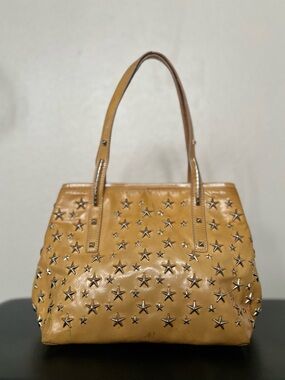 Jimmy Choo Star Studded Patent Leather Tote Handbag - Read Description